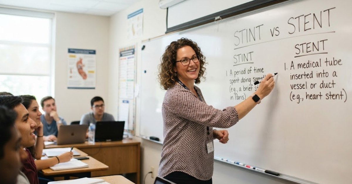 Stint vs Stent: Meaning, Spelling, and Usage