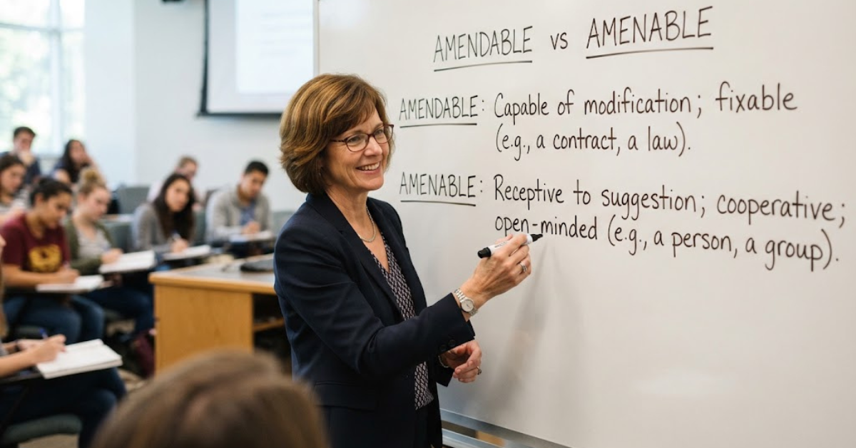 Amendable vs Amenable: What’s the Difference?