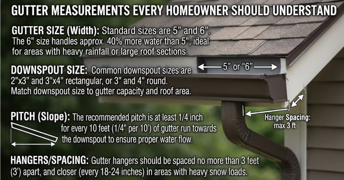 Gutter Measurements Every Homeowner Should Understand